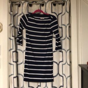 Navy/white striped dress, Size S, Soprano/TJ max